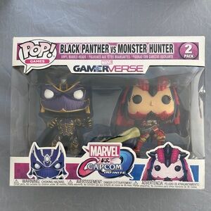 Marvel Black Panther vs Monster Hunter Action Figures - Purple, Red, Black